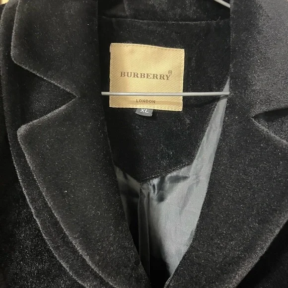Burberry Black Velvet Trench Coat - Picture 6 of 7